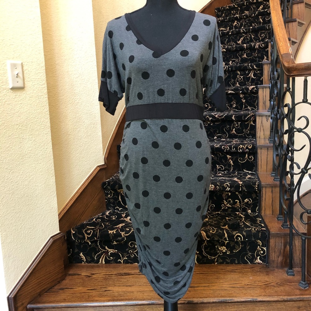 Kimi + Kai Maternity polka dot dress sz s NWOT